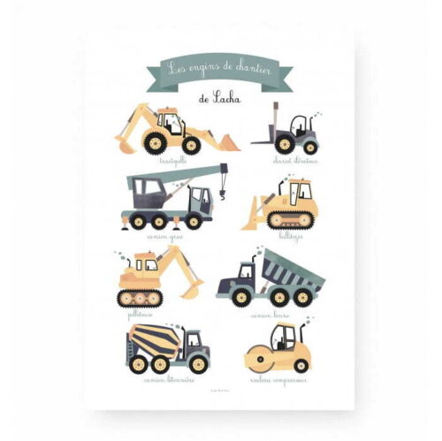 construction machinery poster
