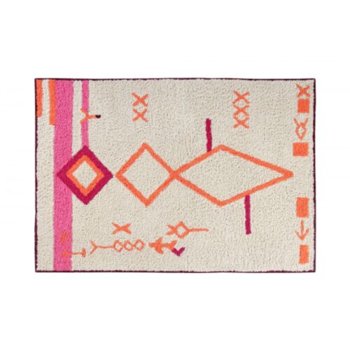 dywan bawełniany w różowe wzory