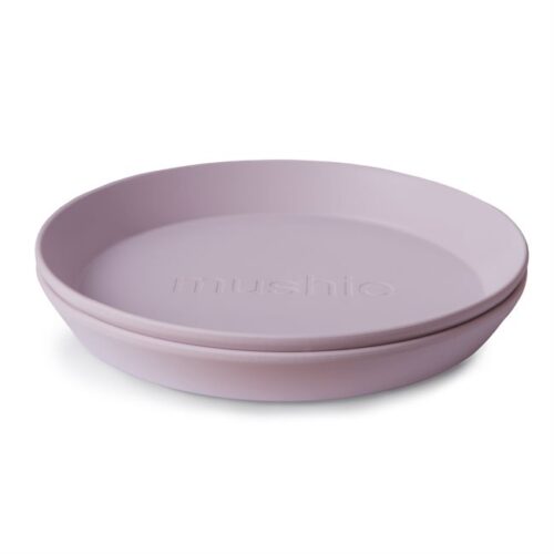 Mushie Round Soft Lilac plates