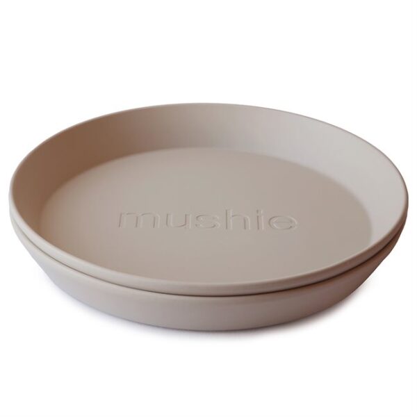 Mushie Round Vanilla Plates