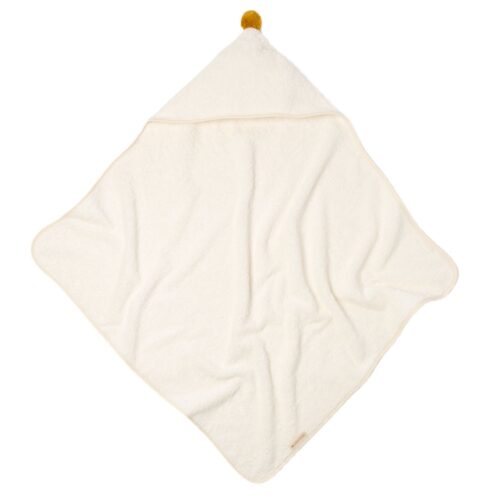 ręcznik z kapturem i pomponem dla dziecka wyprawka