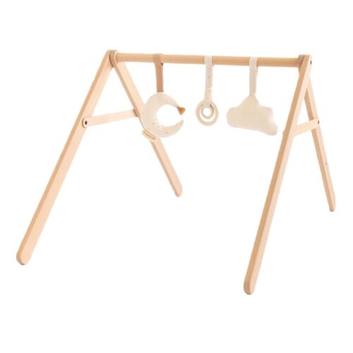 wooden educational stand for a baby