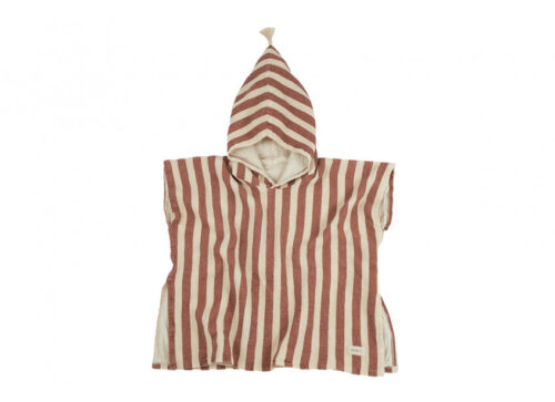 striped beach poncho for a child