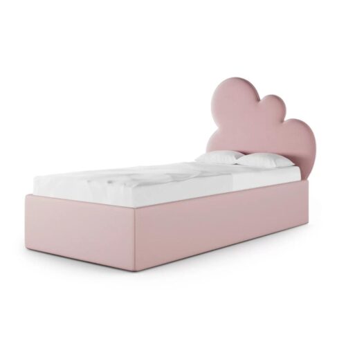 łóżko chmurka aksamitne różowe