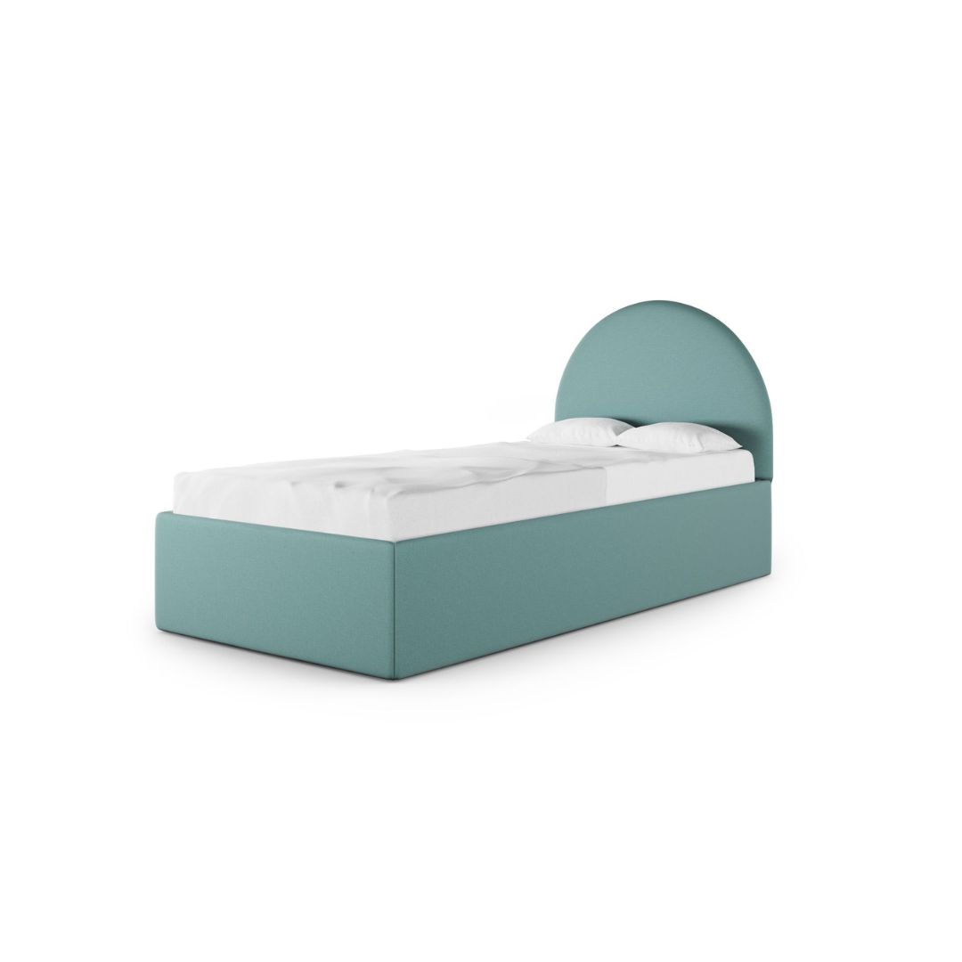 łóżko tapicerowane dla dziecka zielone