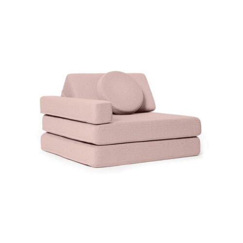 light pink reclining armchair