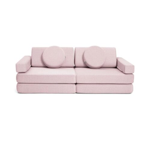 two-seater sofa for children, light pink