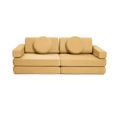 two-seater sofa for children, mustard