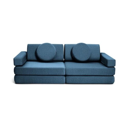 two-seater sofa for children, navy blue