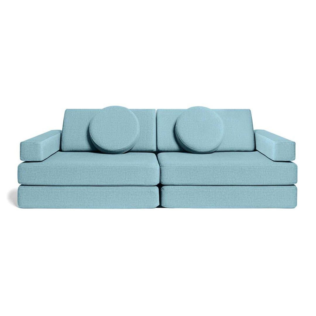 sofa modułowa dla dziecka niebieska