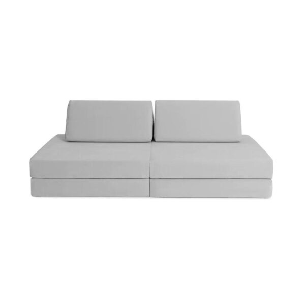 sofa modułowa pufa rozkładana szara